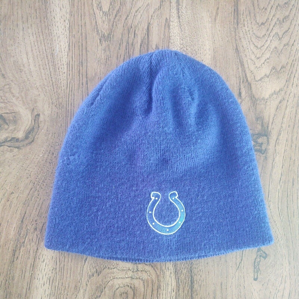 Indianapolis Colts Beanie NFL Team Apparel Winter Hat Skull Cap Blue Horseshoe